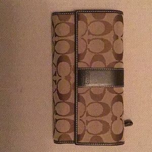 Coach checkbook wallet
